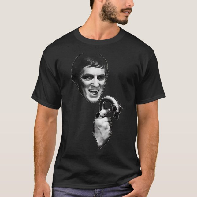 Dark Shadows Barnabas Collins Jonathan Frid Horror T-Shirt (Vorderseite)