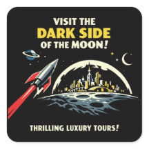 Dark Side of the Moon Aufkleber Vintage Sci-Fi