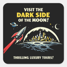 Dark Side of the Moon Aufkleber Vintage Sci-Fi