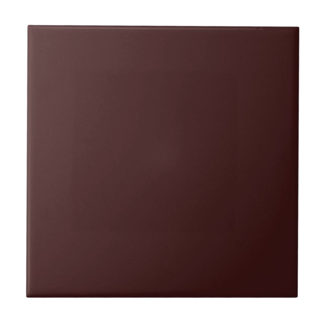 Dark Siena Burgundy Brown Solid Color Tile Fliese (Vorderseite)