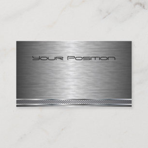 Dark Silver Corporate Business Card gebürstet Visitenkarte