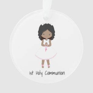 Dark Skin Girl 1. Heilige Kommunion Ornament