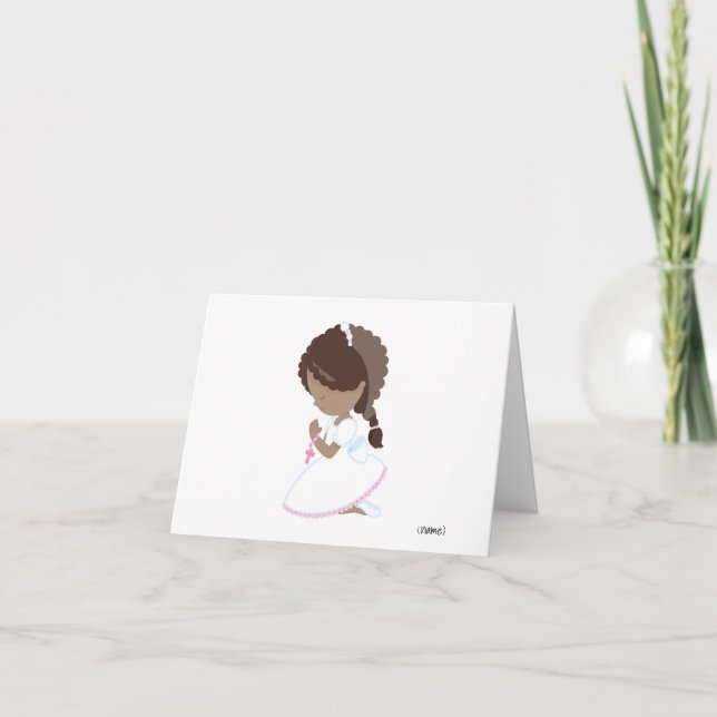 Dark Skin Girl Heilige Kommune Vielen Dank Karten (Vorderseite)