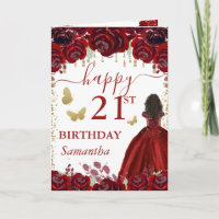 Dark Skin Princess Red Dress Birthday