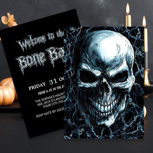 Dark Skull Themed Halloween Einladung (Von Creator hochgeladen)