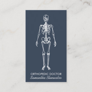 Dark Slate Blue Arzt Skeleton orthopädisch Visitenkarte