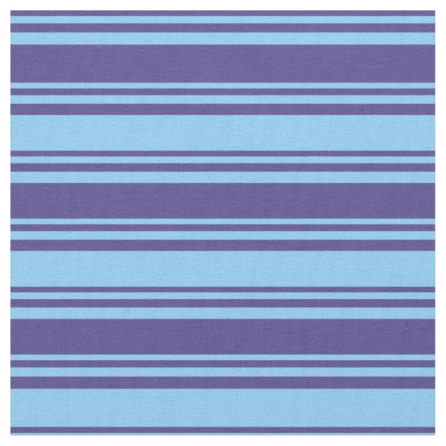 Dark Slate Blue & Light Sky Blau Farbmuster Stoff (Nahaufnahme)