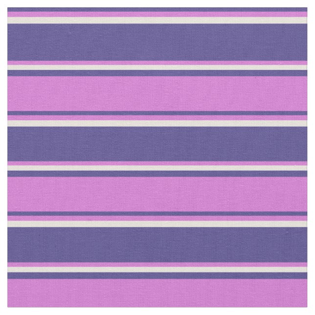 Dark Slate Blue, Orchid & Beige Farbmuster Stoff (Nahaufnahme)