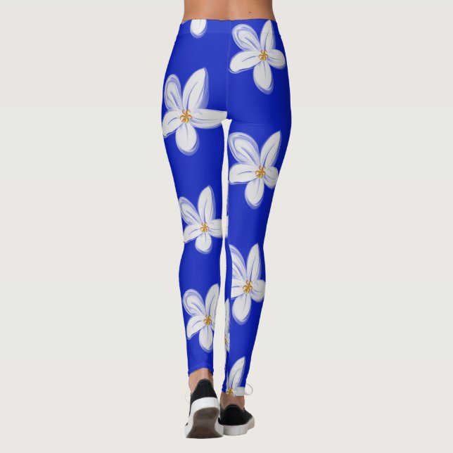 Dark Slate Blue Orchid Leggings (Rückseite)