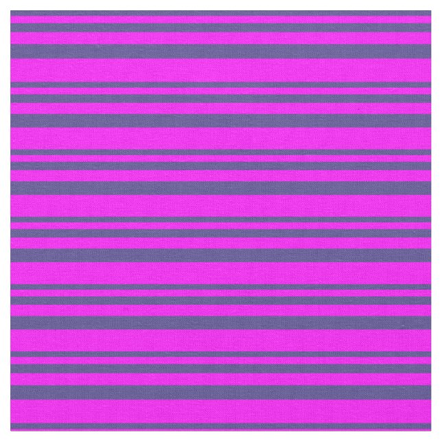 Dark Slate Blue und Fuchsia farbige Linien Stoff (Nahaufnahme)