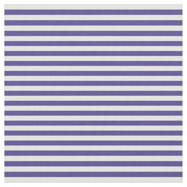 Dark Slate Blue und Minze Cream Lines Stoff (Nahaufnahme)