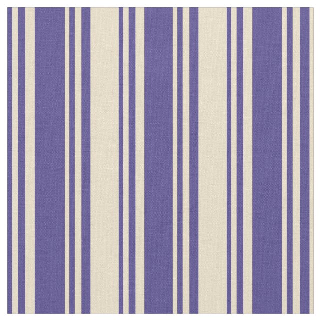 Dark Slate Blue und Tan Lines/Stripes Muster Stoff (Nahaufnahme)