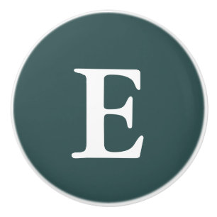 Dark Slate Gray Mit Monogramm Keramikknauf