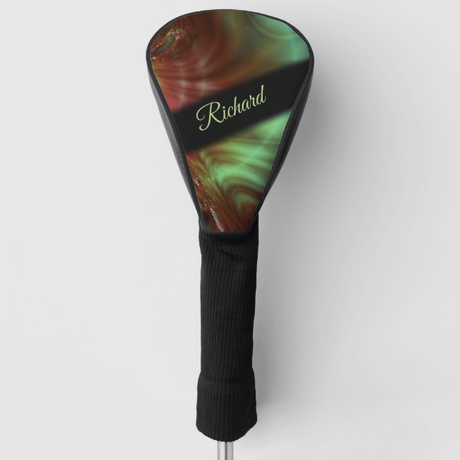 Dark Smudge Fraktal Name Golf Headcover (Vorderseite)