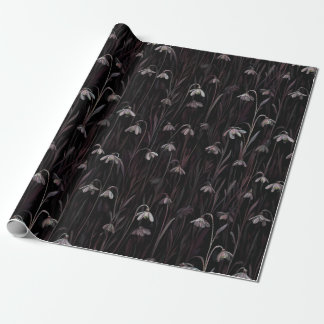 Dark Snowdrop Wrapping Paper Geschenkpapier
