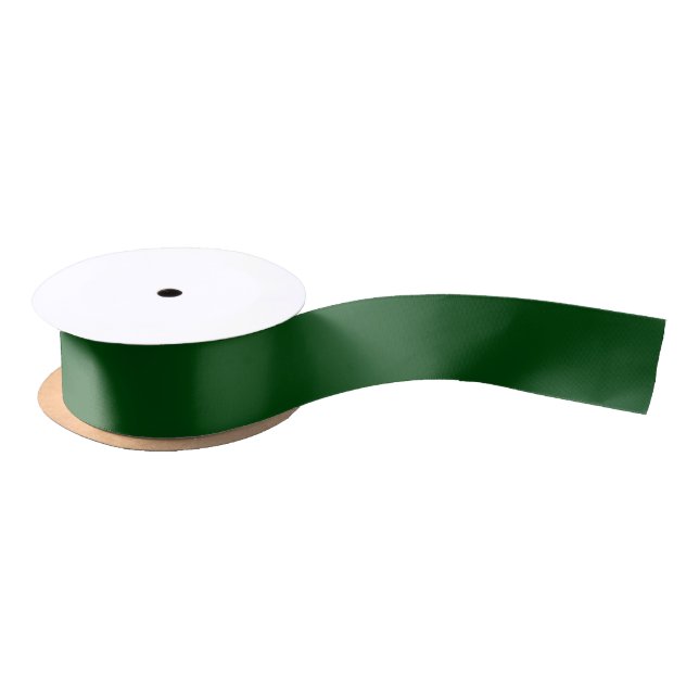 Dark Solid Green Weihnachtsgeschenk Satinband (Spule)