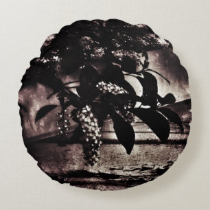 Dark Spring Rundes Kissen