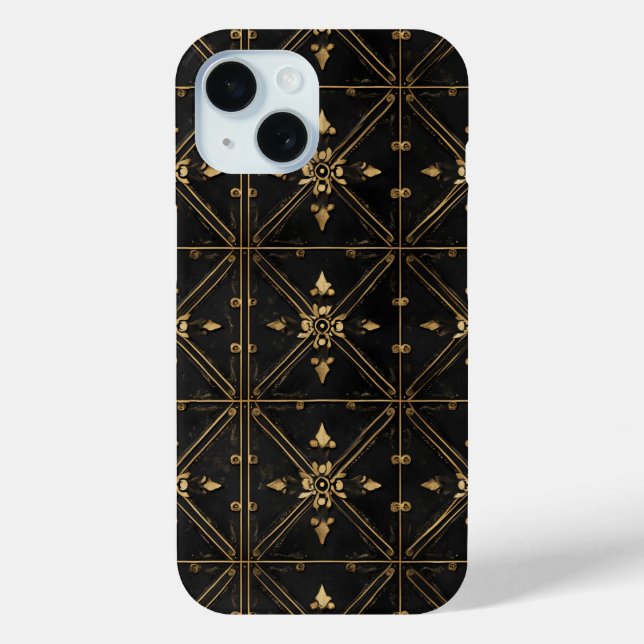 Dark Square Pattern Case-Mate iPhone Hülle (Rückseite)