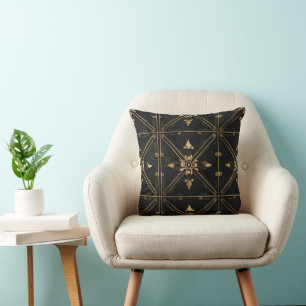 Dark Square Pattern Kissen