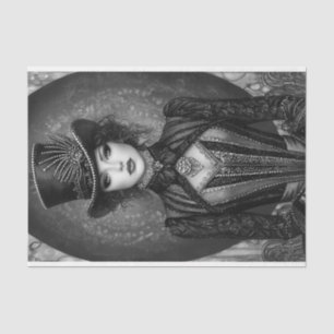 Dark Steampunk Lady Ringmaster DN7RF Dekoupage Seidenpapier