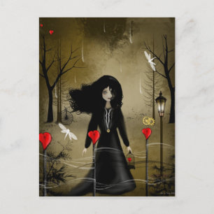Dark Steampunk Valentine Postcard Feiertagspostkarte