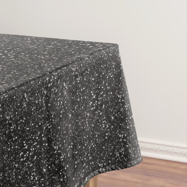 Dark Stylish Silver Grey Glitter Tischdecke (Beispiel)