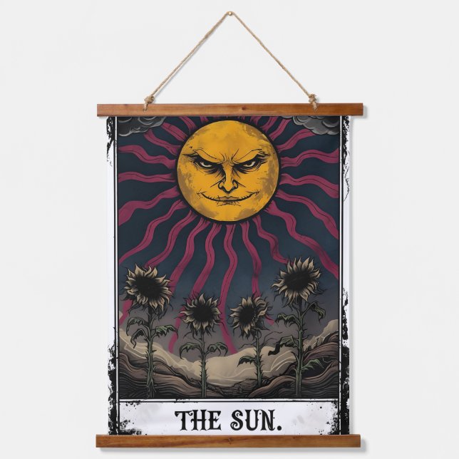 Dark Sun Tarot Wandteppich Mit Holzrahmen (Vorderseite)