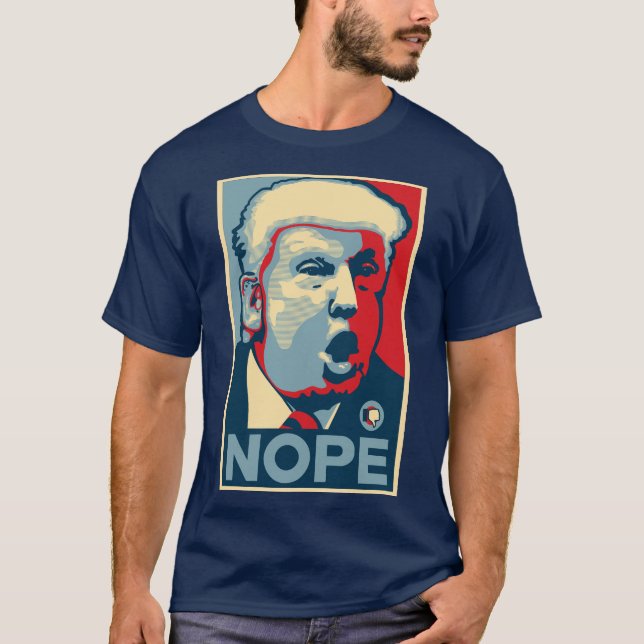 Dark T - Shirt - NOPE - Blau (Vorderseite)
