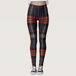 Dark Tartan Muster Leggings