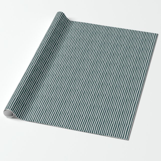 Dark Teal & Light Gray Wonky Stripes Geschenkpapier (Ungerollt)