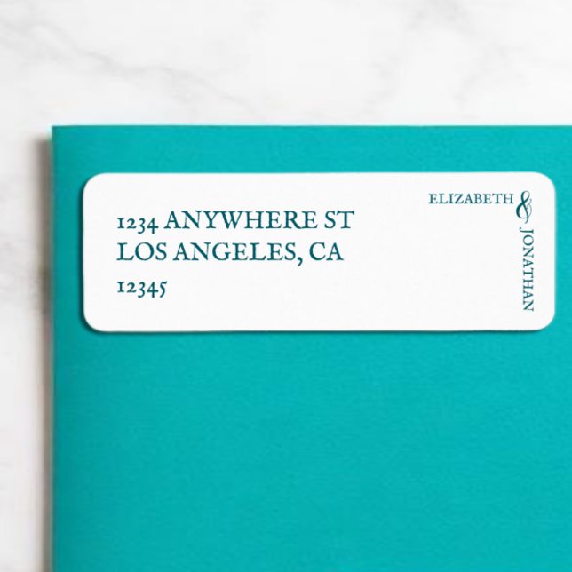 Dark Teal Modern Typography Wedding (Von Creator hochgeladen)