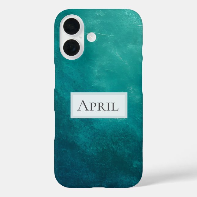 Dark Teal Ombre Texture Case-Mate iPhone Hülle (Rückseite)