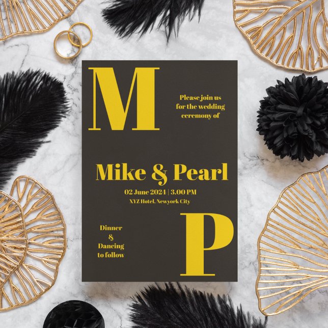 Dark Theme Wedding Einladung (Von Creator hochgeladen)