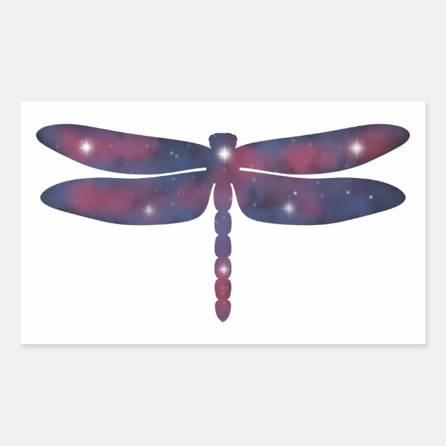 Dark Thick Dragonfly Starscape Sticker (Vorderseite)