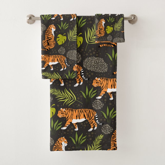Dark Tiger Jungle Badhandtuch Set (Insitu)