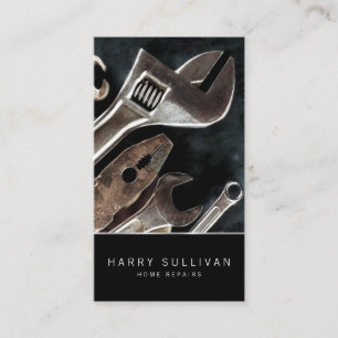 Dark Tools Zuhause Reparieren Handyman Business Ca Visitenkarte