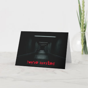 Dark Treppe Halloween Einladungskarte