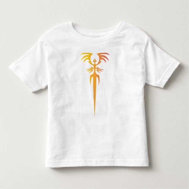 Dark Tribal Phoenix Emblem – Mythic Symbol Kleinkind T-shirt (Vorderseite)