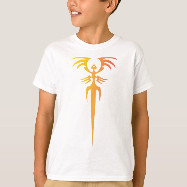 Dark Tribal Phoenix Emblem – Mythic Symbol T-Shirt (Vorderseite)