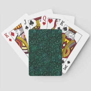 Dark Türkise Blueish Spring Green Glitzer Spielkarten