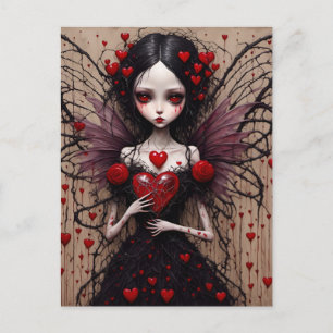 Dark Valentine Vampire Fairy Postkarte