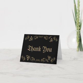 Dark Viktorianisch Gothic Diaper Raffle Baby Dusch Dankeskarte