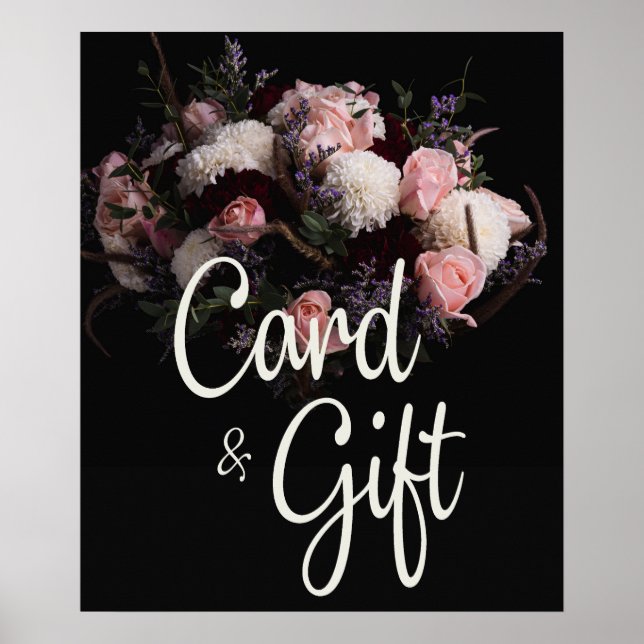 Dark Vintag Floral Cards & Gifts Poster (Vorne)