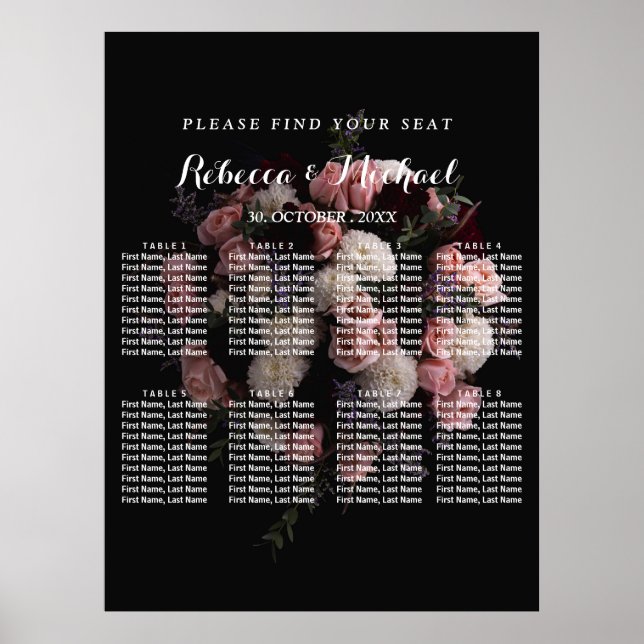 Dark Vintag Floral Poster (Vorne)