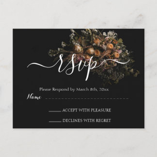 Dark Vintag Floral UAWG Postkarte