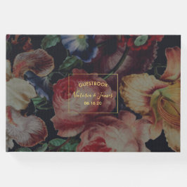 Dark Vintag Floral Wedding Guest Book Gästebuch
