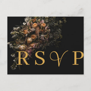 Dark Vintag orange Floral UAWG Einladung