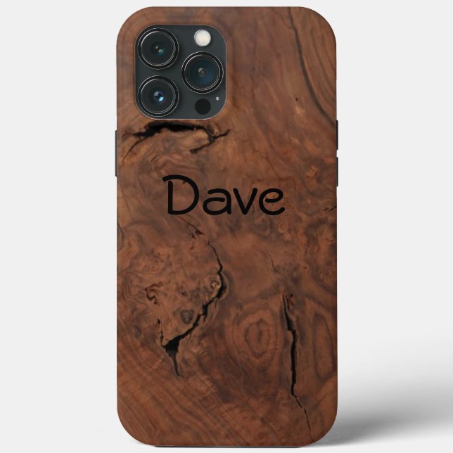Dark Walnut Wood look Case-Mate iPhone Hülle (Rückseite)