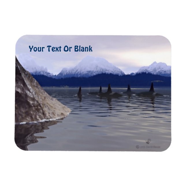 Dark Water Orca Magnet (Horizontal)