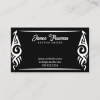Dark White and Black Tribal Tattooer Tattoo Artist